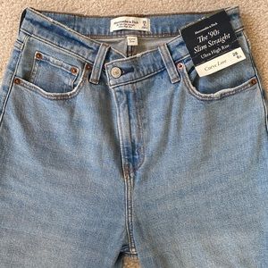 Abercrombie & Fitch curve love ultra high rise 90s slim straight jean